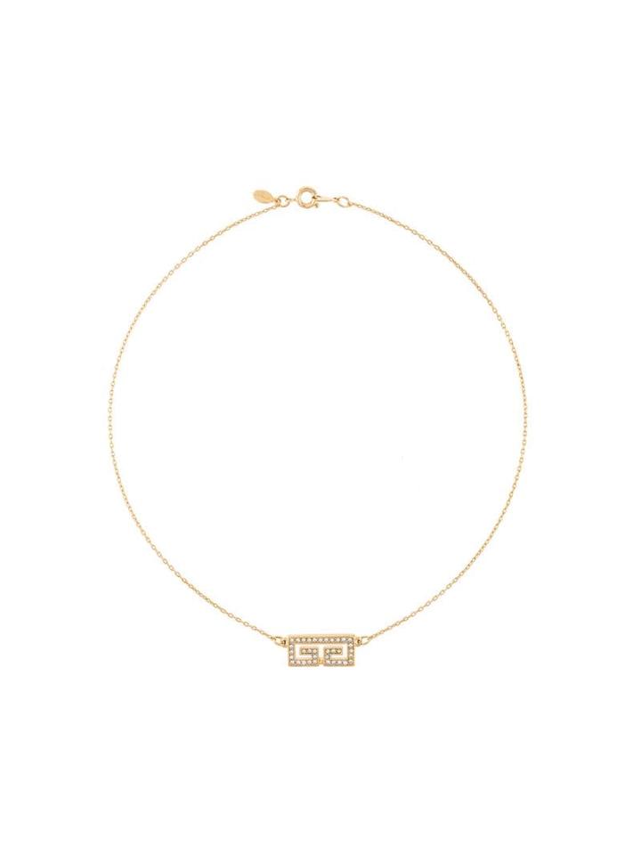 Givenchy Pre-owned Double Rhinestone Logo - Gold