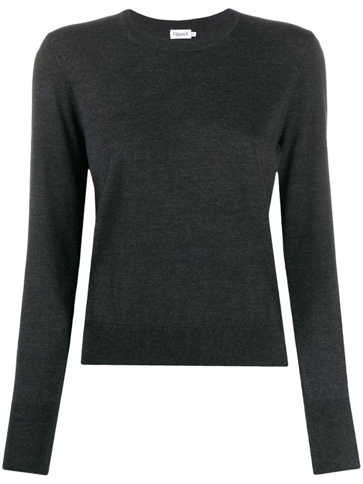 Filippa-k Fine Knit Crew Neck Jumper - Grey
