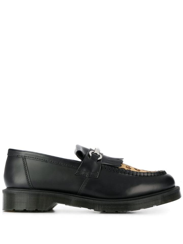 Dr. Martens Leopard Toe Loafers - Black
