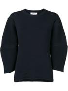 Enföld Ribbed Sleeve Jumper - Blue