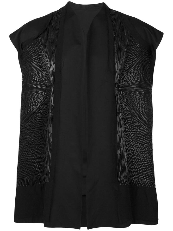 Rick Owens - Glass Beaded Embroidered Coat - Men - Cotton - 46, Black, Cotton