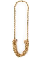 Chanel Vintage Long Chain Cc Necklace - Metallic