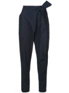 Apiece Apart Wrapped Waist Tapered Trousers - Blue