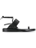 Ann Demeulemeester Wrap-around Lace-up Sandals - Black