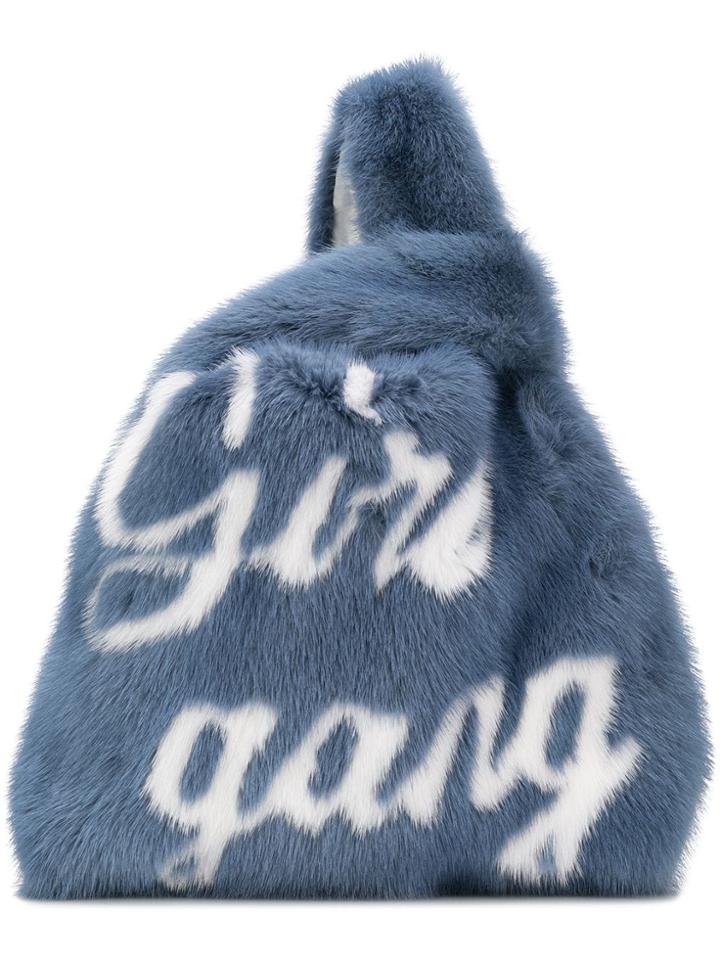 Simonetta Ravizza Furrissima 'girl Gang' Tote Bag - Blue