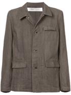Individual Sentiments Military Style Woven Jacket - Grey