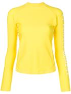 Perfect Moment Logo Sleeve Rashguard - Yellow & Orange