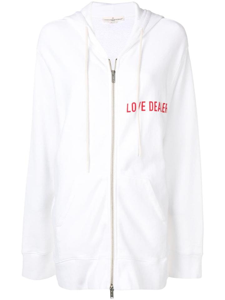 Golden Goose Deluxe Brand Love Dealer Zip-up Hoodie - White