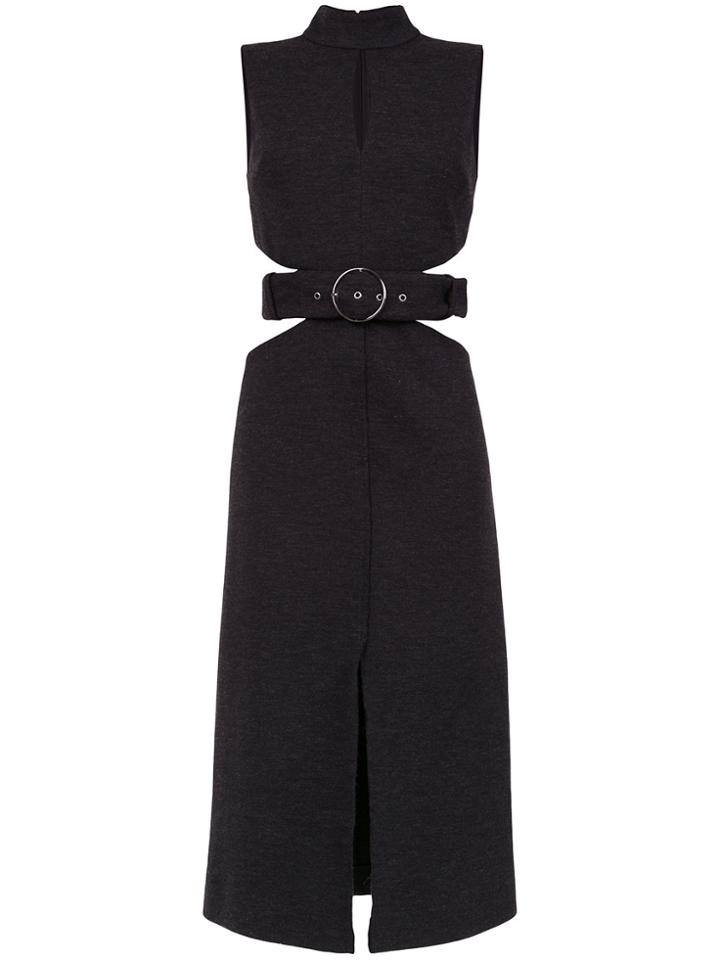 Nk Midi Belted Dress - Grey