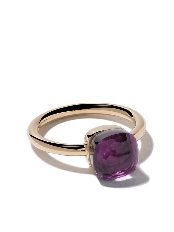Pomellato 18kt Rose & White Gold Small Nudo Amethyst Ring -