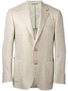 Canali Patch Pockets Jacket, Men's, Size: 56, Nude/neutrals, Silk/linen/flax/wool/cupro