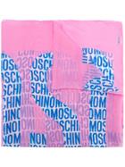 Moschino All-over Logo Scarf - Pink & Purple