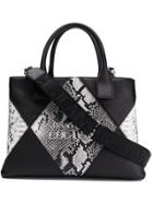 Versace Jeans Couture Snakeskin Effect Tote - Black
