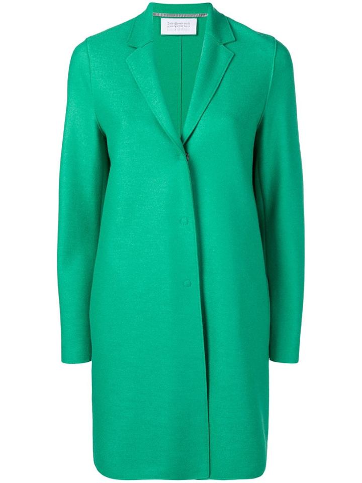 Harris Wharf London Cocoon Single Breasted Coat - Green