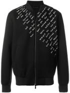 Fendi Embroidered Zipped Jacket - Black