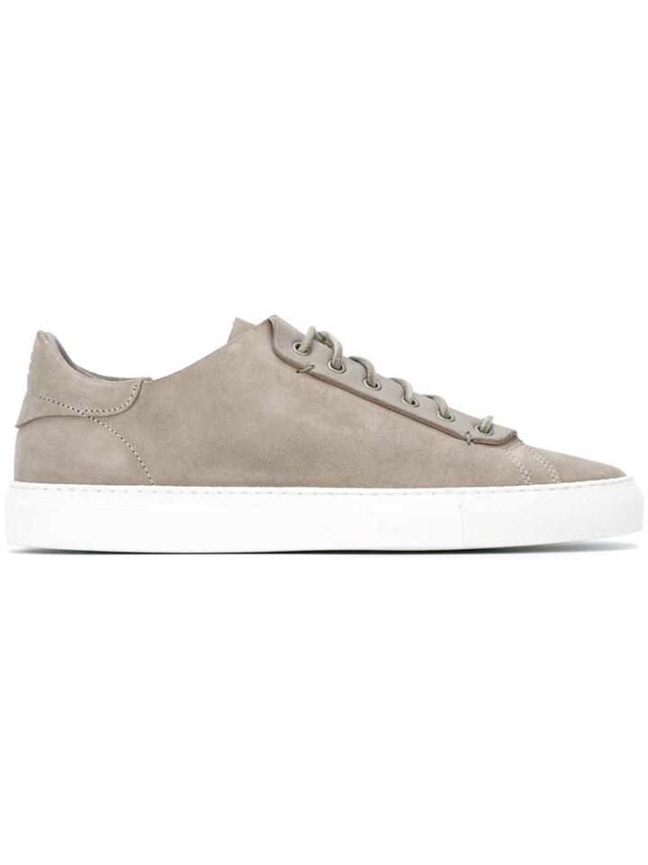 Hypnotic Yellow Classic Lace-up Sneakers, Men's, Size: 40, Grey, Suede/leather/rubber