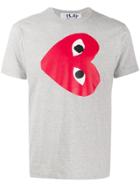 Comme Des Garçons Play Heart-print T-shirt - Grey