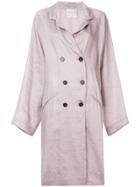Forte Forte Double Breasted Trench Coat - Pink