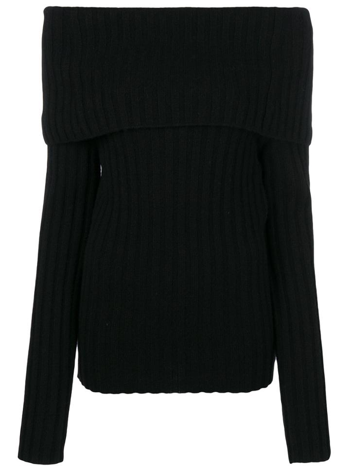 Theory Off-shoulder Sweater - Black
