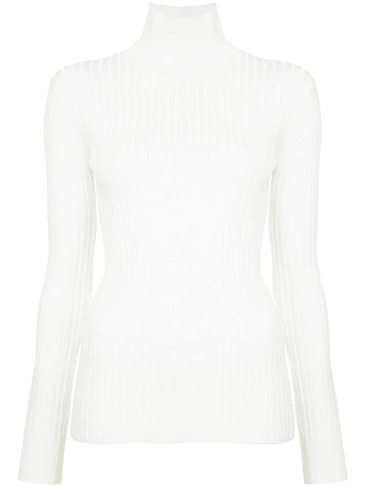 Le Ciel Bleu Turtle Neck Jumper - White