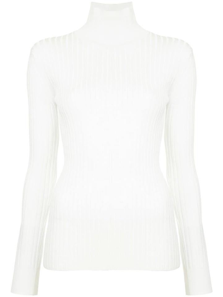 Le Ciel Bleu Turtle Neck Jumper - White