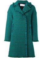 Gianluca Capannolo Woven Raw Edge Double Breasted Coat