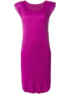 Pleats Please By Issey Miyake Pleated Midi Dress, Women's, Size: 2, Pink/purple, Polyester