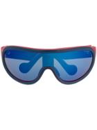 Moncler Eyewear Sports Shield Sunglasses - Red