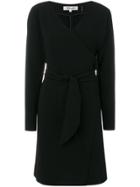 Dvf Diane Von Furstenberg Draped Wrap Dress - Black