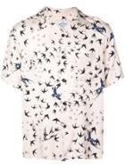 Portuguese Flannel Birds Print Shirt - White