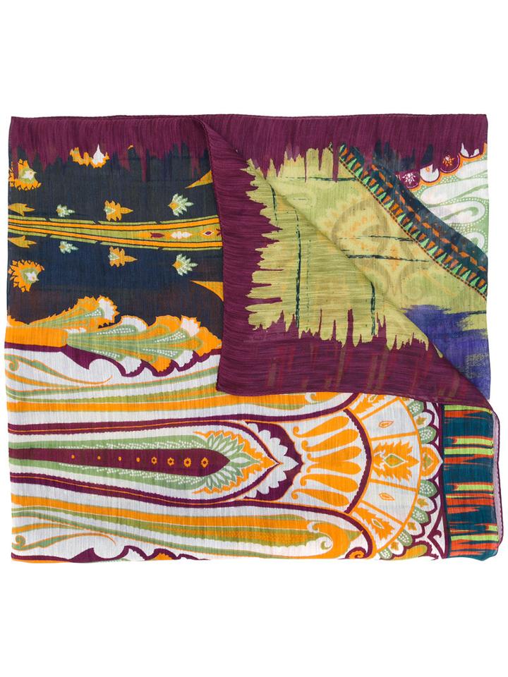 Etro - Printed Scarf - Men - Linen/flax/silk - One Size, Linen/flax/silk