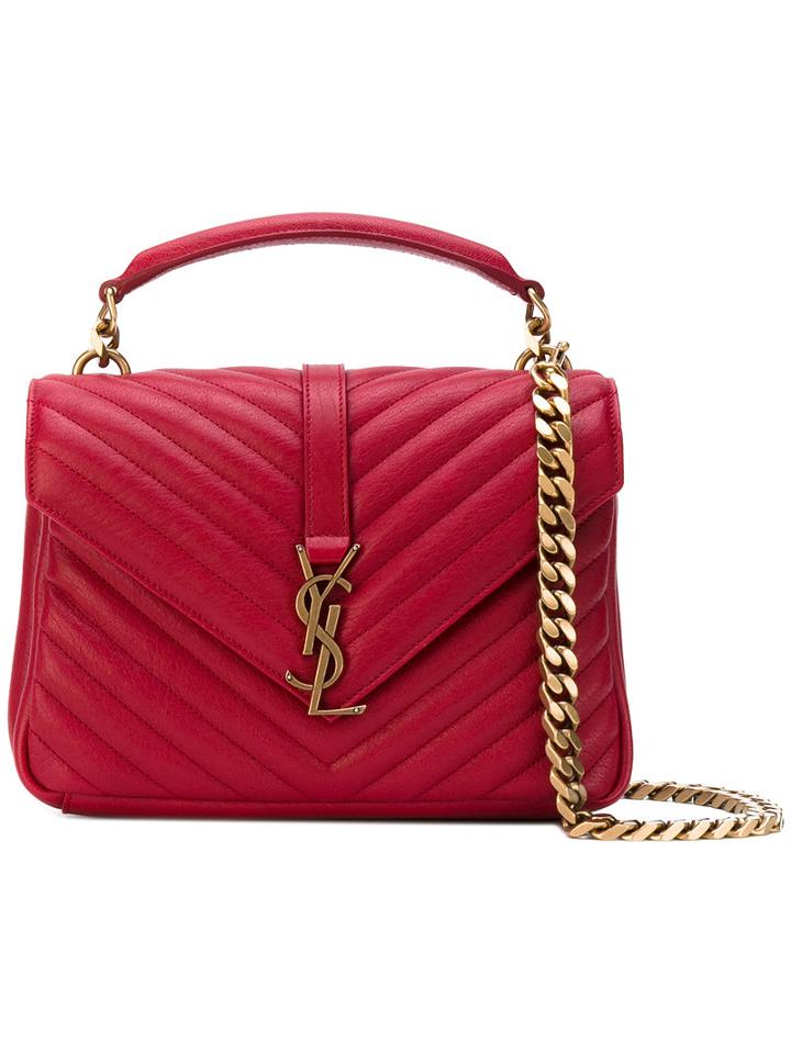 Saint Laurent - Monogram Envelope Bag - Women - Leather - One Size, Red, Leather