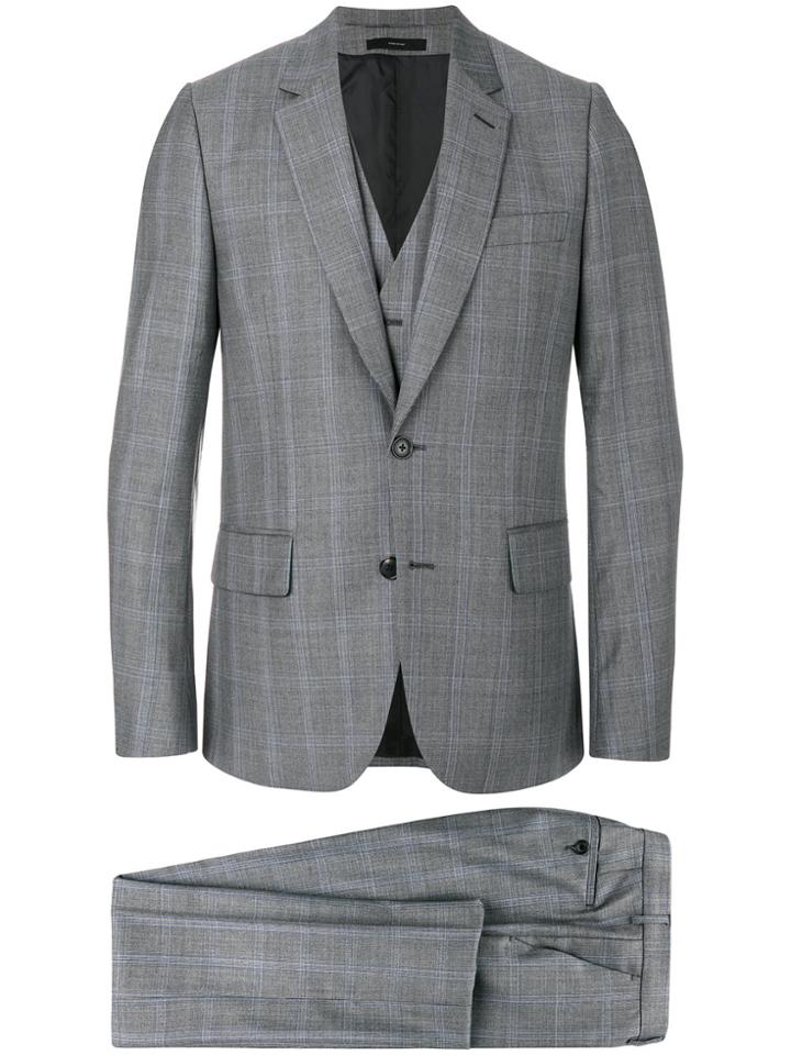 Paul Smith Checked Two Piece Suit - Grey