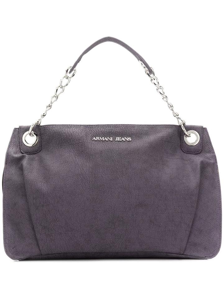 Armani Jeans Large Shoulder Bag - Purple