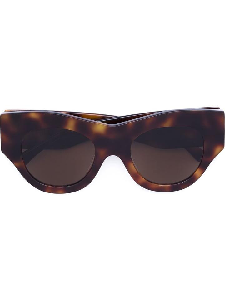 Vera Wang Thick Cat Eye Sunglasses, Women's, Brown, Acetate