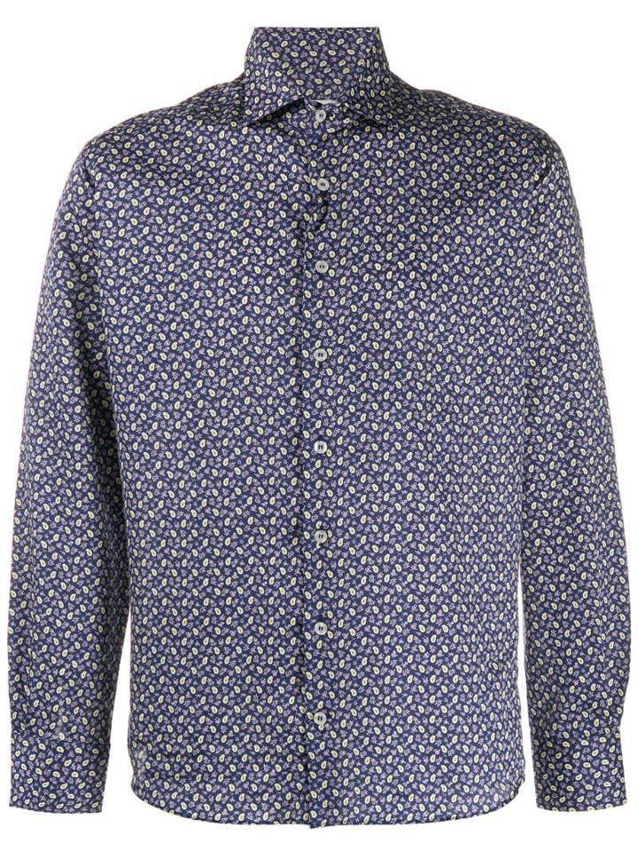 Etro Camicia Printed Shirt - Blue