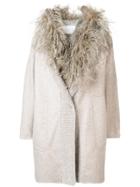 Fabiana Filippi Embroidered Oversized Coat - Neutrals