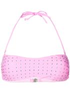 Moschino Embellished Bikini Top - Pink & Purple