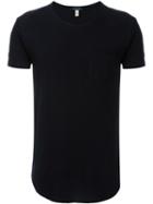 R13 Curved Hem T-shirt, Men's, Size: Medium, Black, Cotton/polyurethane