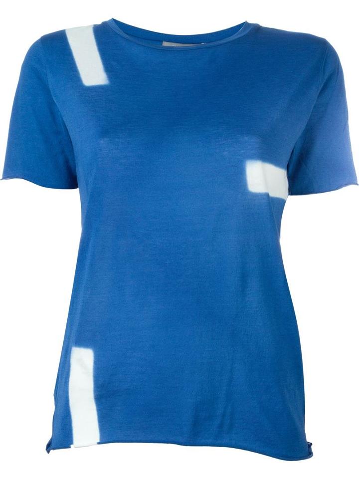 Suzusan Tie-dye Detail T-shirt, Women's, Size: L, Blue, Cotton