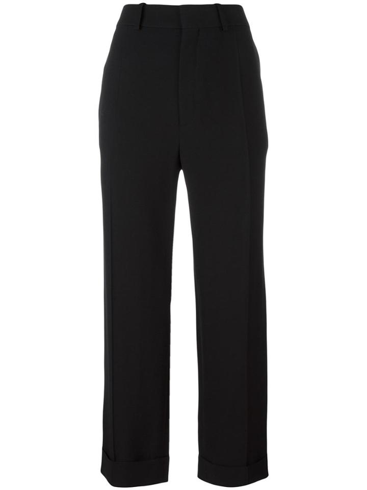 Chloé Cropped Tailored Trousers - Black