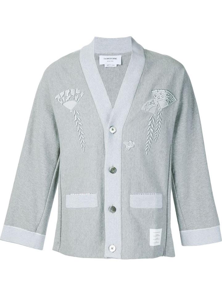 Thom Browne Embroidered Kimono Cardigan