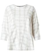 Andrea Bogosian - Plaid Top - Women - Linen/flax/viscose/wool - G, White, Linen/flax/viscose/wool
