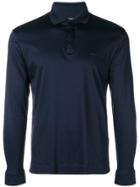 Z Zegna Long Sleeved Polo Sweater - Blue