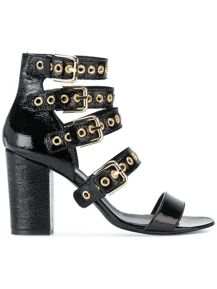 Via Roma 15 Multi-strap Sandals - Black