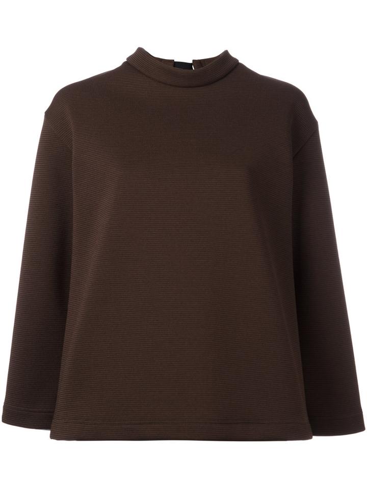 Marni Open Back Blouse, Women's, Size: 42, Brown, Polyester