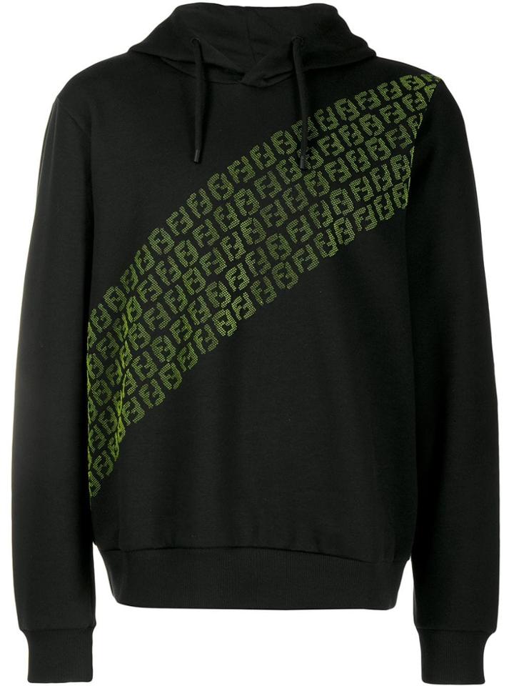 Fendi Fendi Art Motif Hoodie - Black