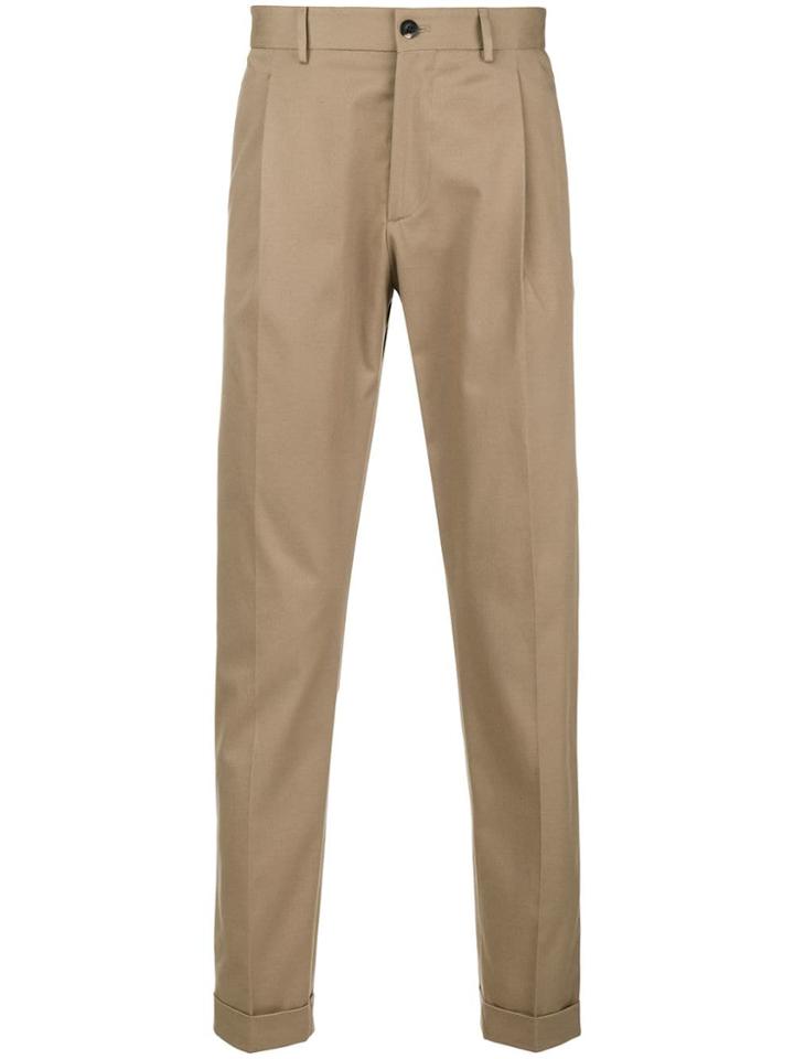 Etro Tapered-leg Chino Trousers - Nude & Neutrals