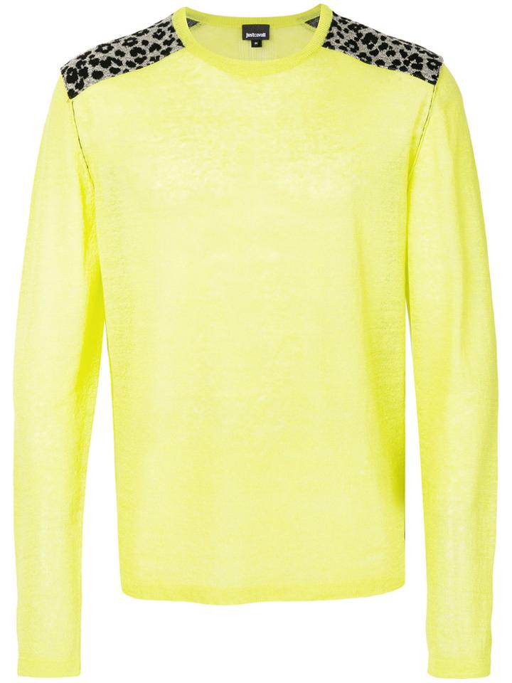 Just Cavalli Leopard Imprints Sweatshirt - Yellow & Orange