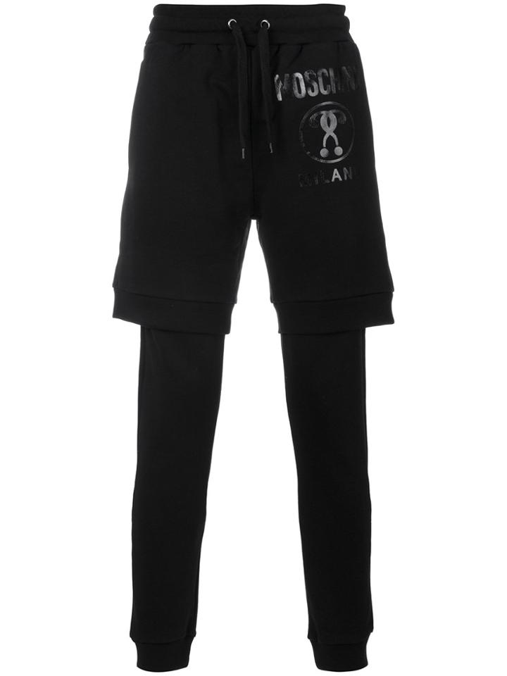 Moschino Layered Track Pants - Black